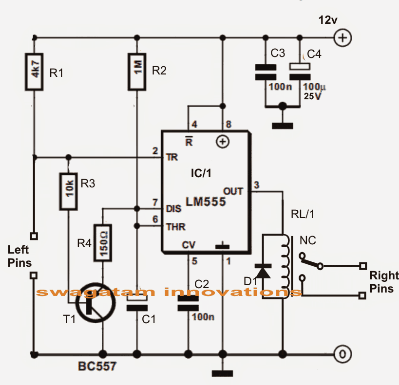 Temporizador monoestable sincronizado con disparador de entrada mediante IC 555