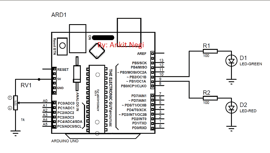 Circuit générateur de signaux Arduino PWM