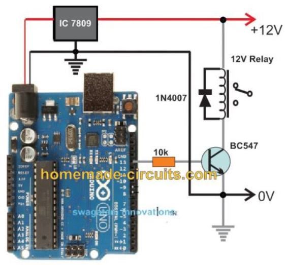Circuit de temporitzador programable en dos passos Arduino