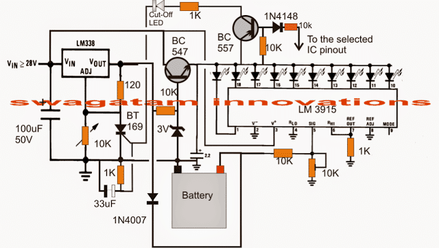 3v, 4.5v, 6v, 9v, 12v, 24v, circuit automat de încărcare a bateriei cu indicator