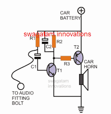 Circuit d'alarme antivol de voiture simple