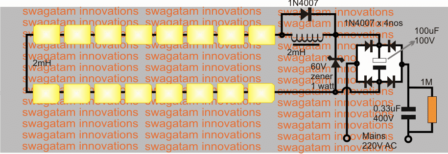 1 watt LED-lampkrets med SMD-lysdioder