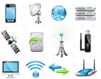 Différents types de communication sans fil avec des applications