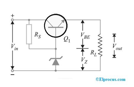 トランジスタ直列電圧レギュレータ：回路設計とその動作