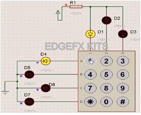 Matrix-tastaturgrænseflade med mikrokontroller