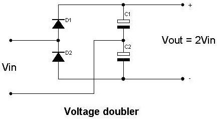 Circuit de duplicador de tensió amb funcionament en funcionament