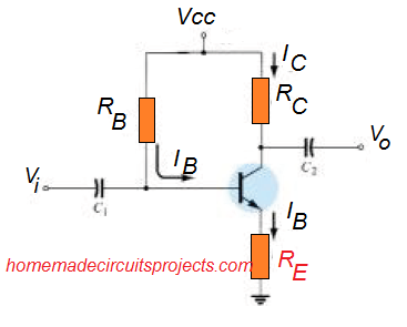 Circuit de polarisation BJT stabilisé par l'émetteur