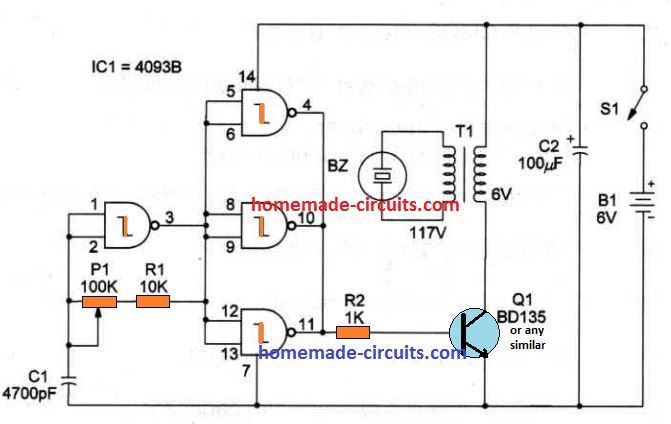 Ultrasonic Pest Repellent Circuit