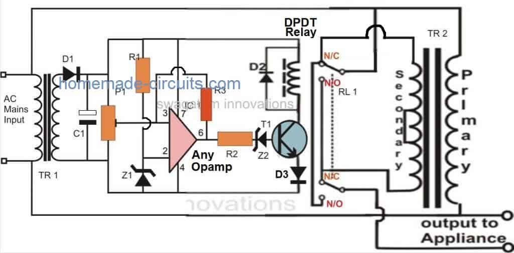 Circuit de stabilisation automatique de tension pour téléviseurs et réfrigérateur