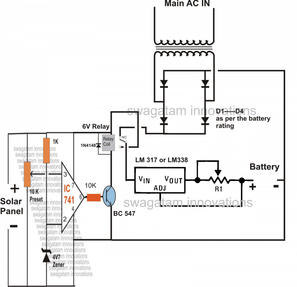 3 circuite simple de schimbare a panoului solar / rețea