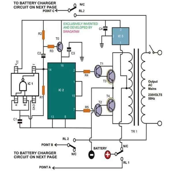 4 eenvoudige UPS-circuits (Uninterruptible Power Supply) onderzocht