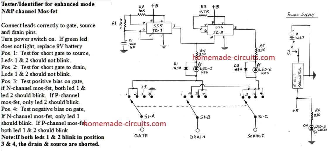Testeur MOSFET simple et circuit de tri