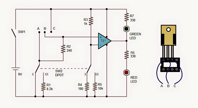 LM317 IC Tester Circuit - Separe os ICs bons dos defeituosos