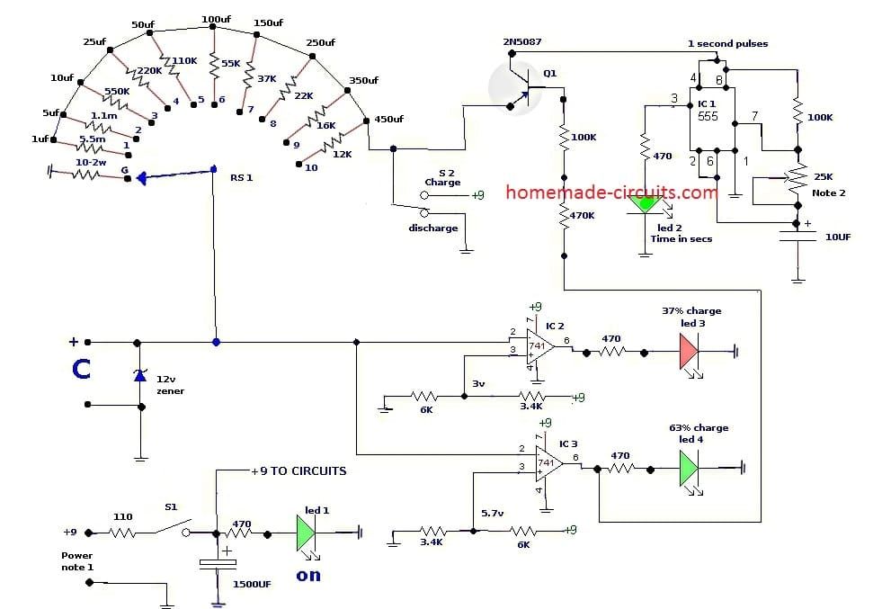 Circuit de prova de fuites de condensadors: trobeu condensadors de fuites ràpidament