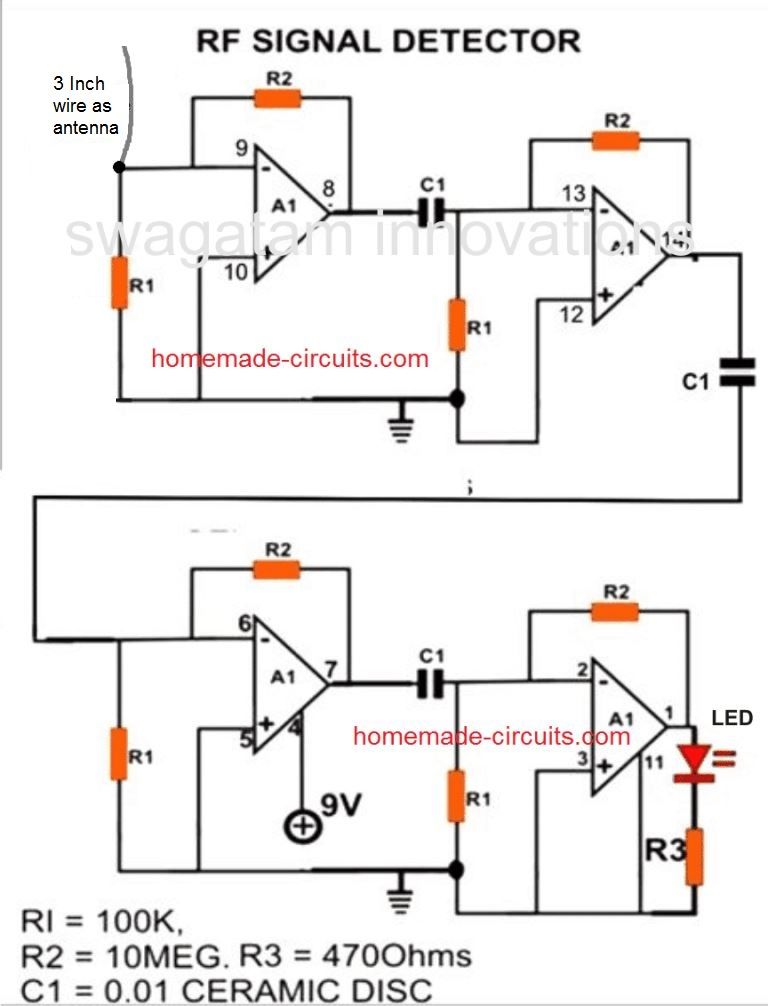 Circuitul detectorului de telefon mobil