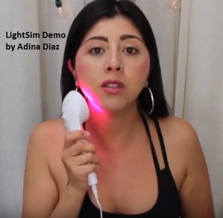Червена LED LightStim схема за премахване на бръчки по лицето