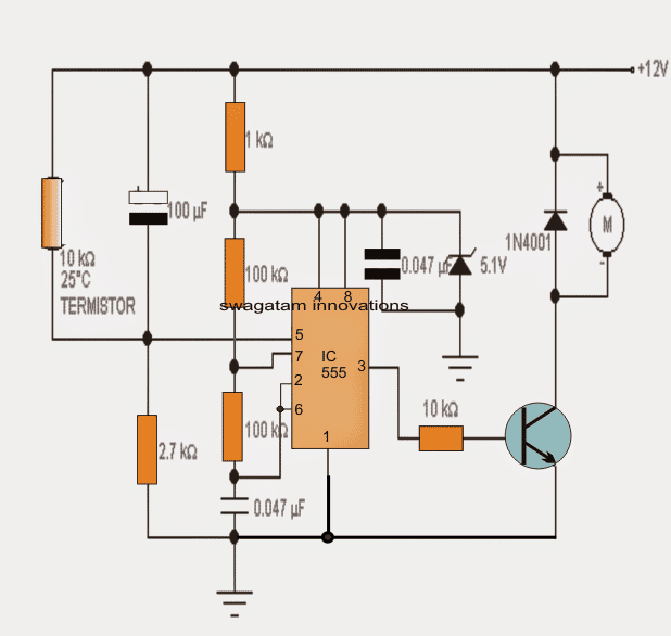 2 Circuito controlador de temperatura do dissipador de calor automático