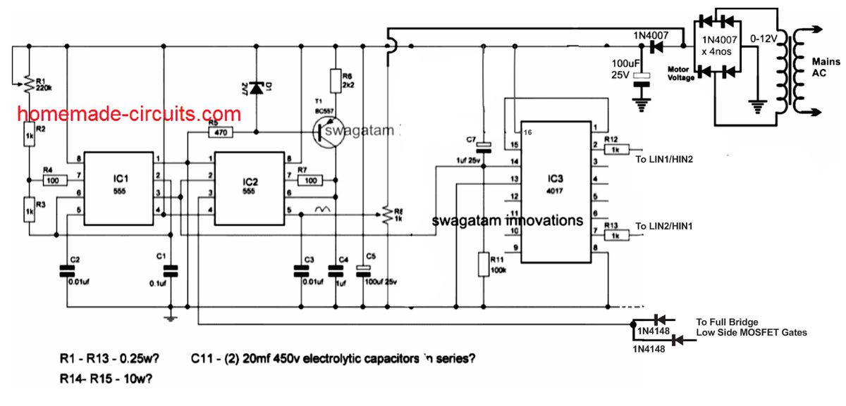 Single Phase Variable Frequency Drive VFD Circuit