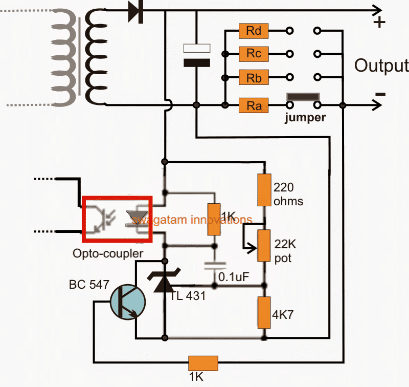 Comment modifier SMPS pour une sortie de courant et de tension réglable