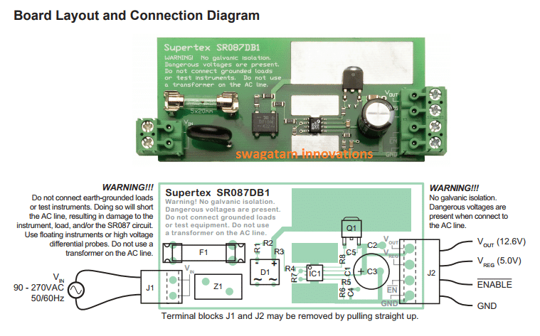 3 circuits d'alimentation réglables à circuit intégré simple IC 220V