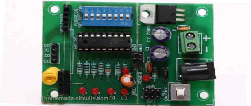 Explication des broches de l'encodeur et du décodeur de la télécommande RF