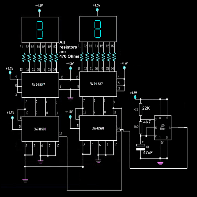 2 circuite simple de numărare a frecvenței