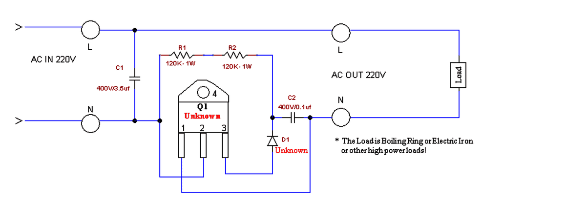 Obwód wzmacniacza napięcia AC generatora / alternatora