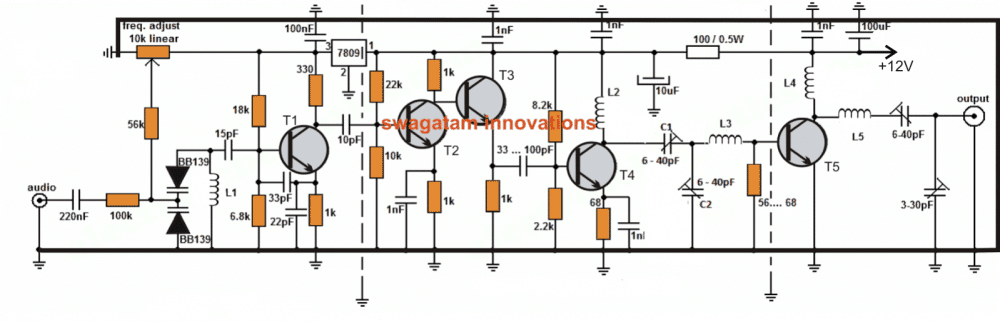 Circuit de transmissors de llarg abast: abast de 2 a 5 km
